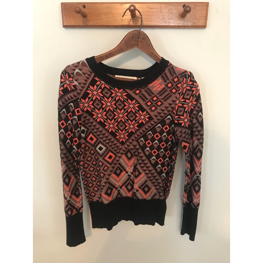 Anthropologie Geometric Sweater Sz XS